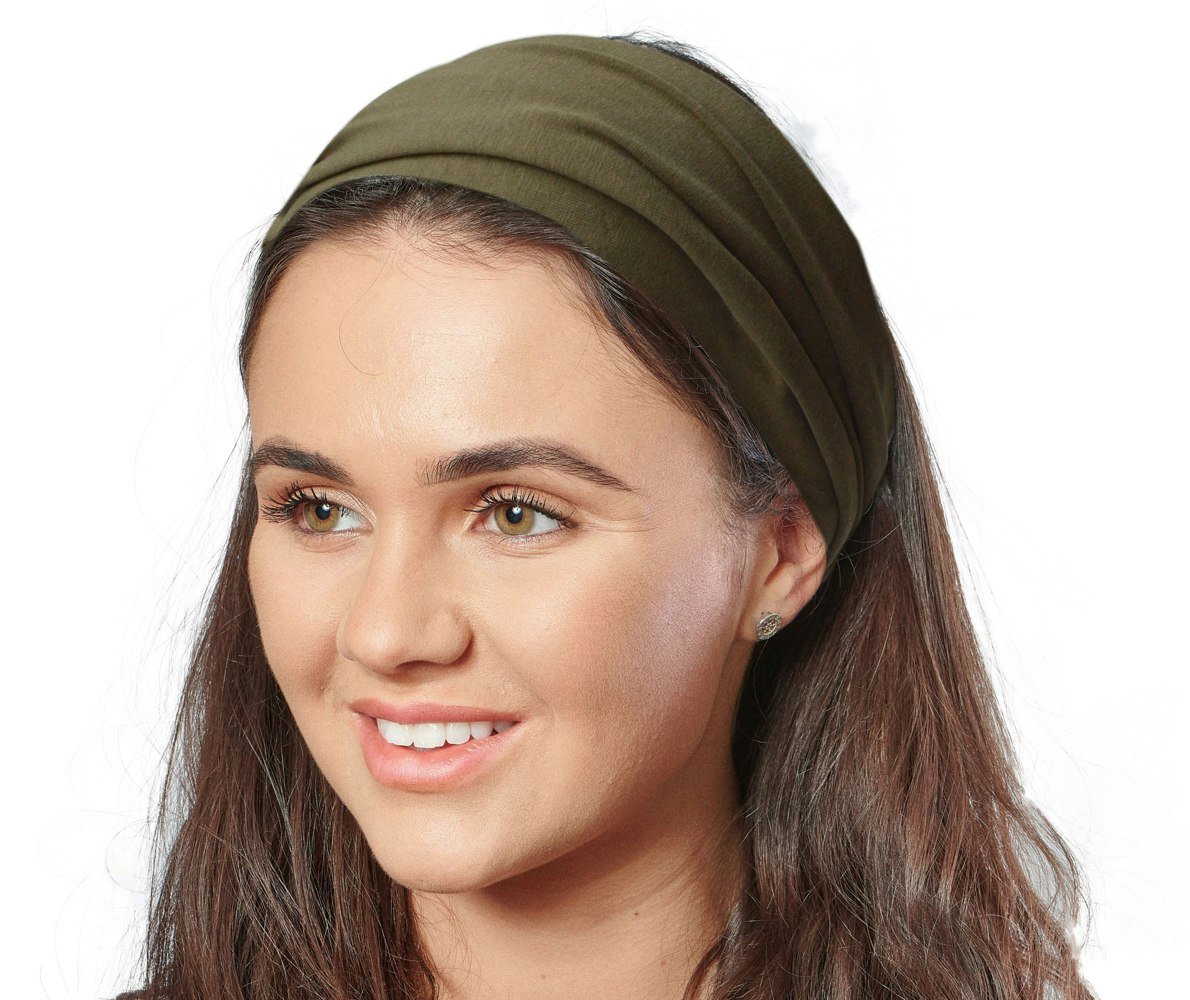 Antonia York Zara Cotton Headband - Khaki Green