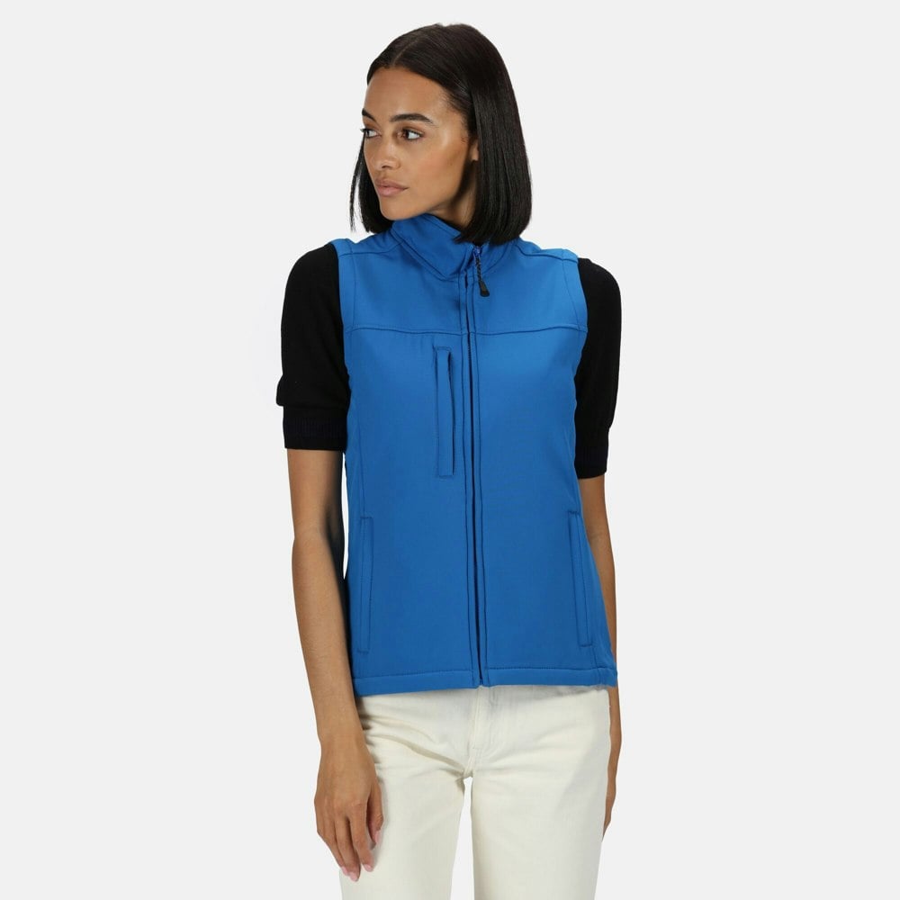 Regatta Women's Flux Softshell Bodywarmer / Sleeveless Jacket (Water Repellent & Wind Resistant) - Oxford Blue