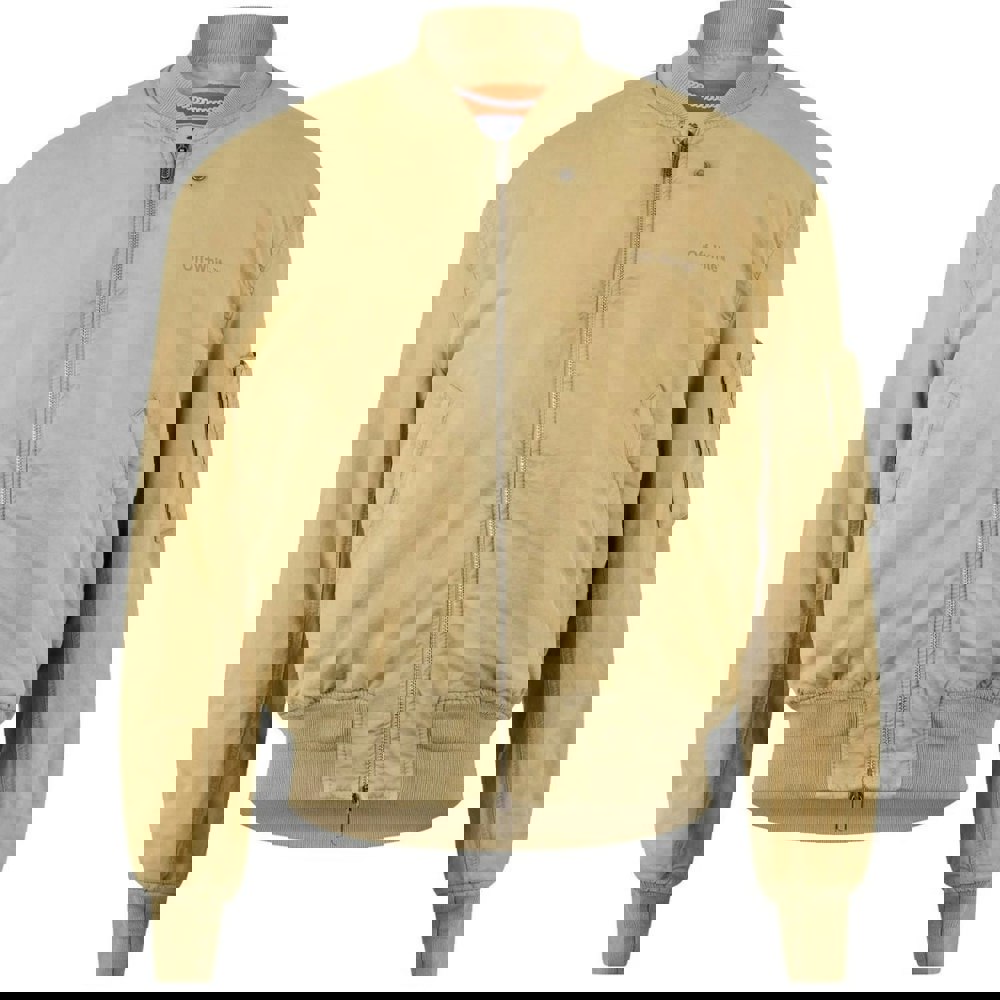 Off-White Diag Tab Vintage Beige Bomber Jacket S