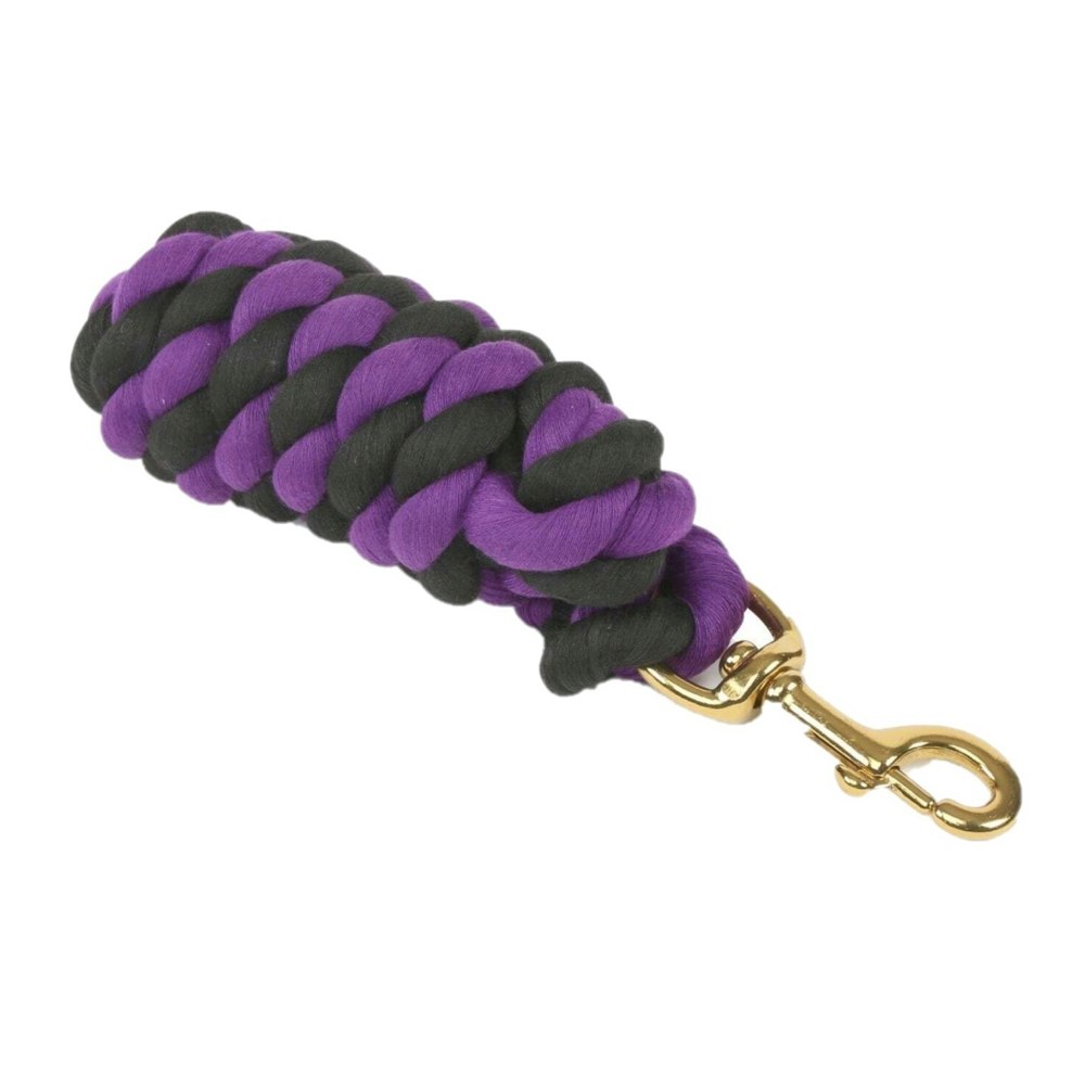 Shires Horse Lead Rope - Black/Purple