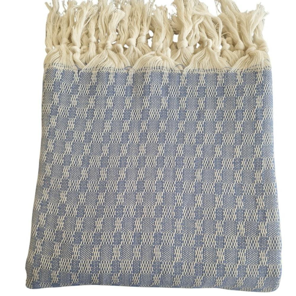 Cotton and Olive TunaLite Pack Light Cotton Hammam Towel, Blue