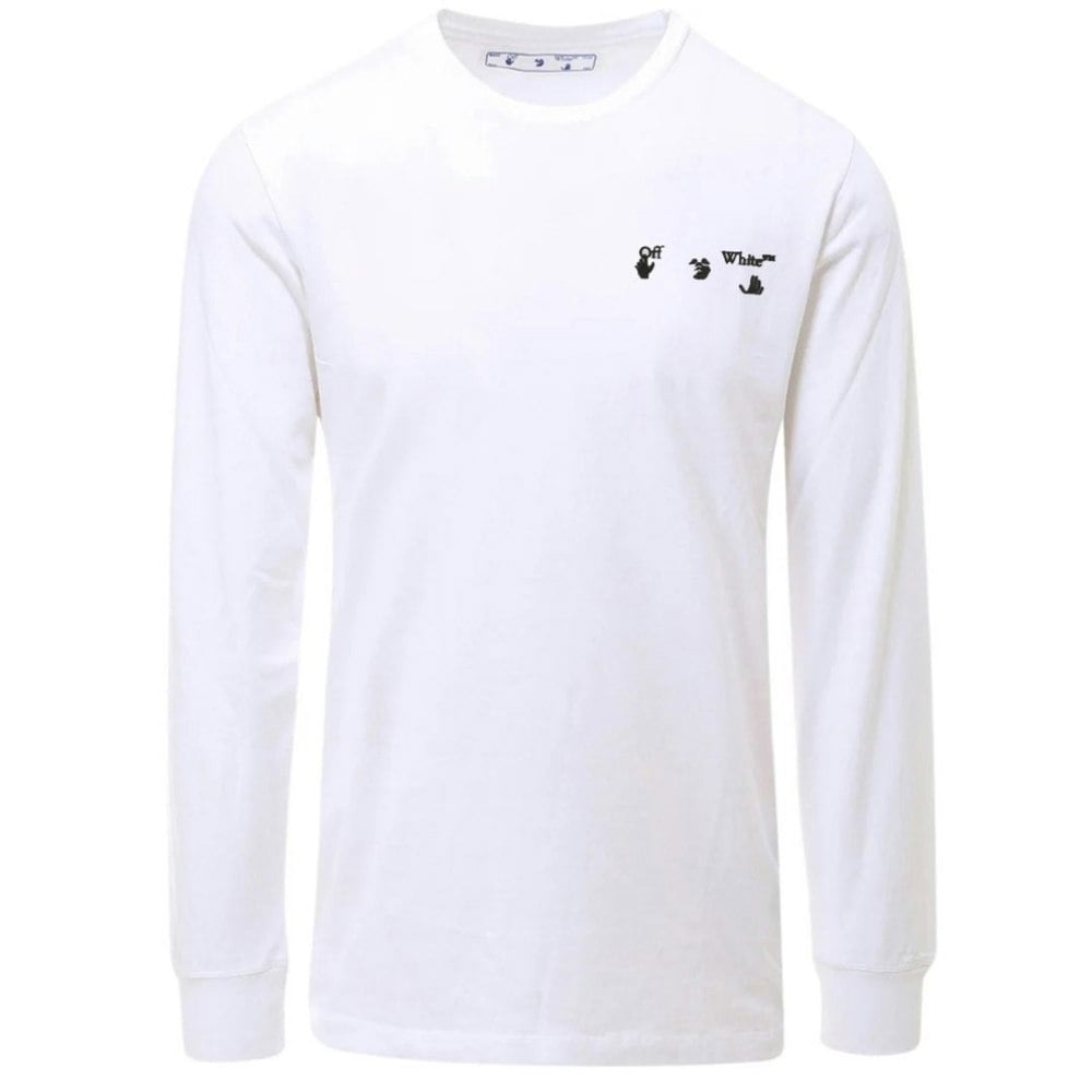 Off-White OW Logo Long Sleeve White T-Shirt XS