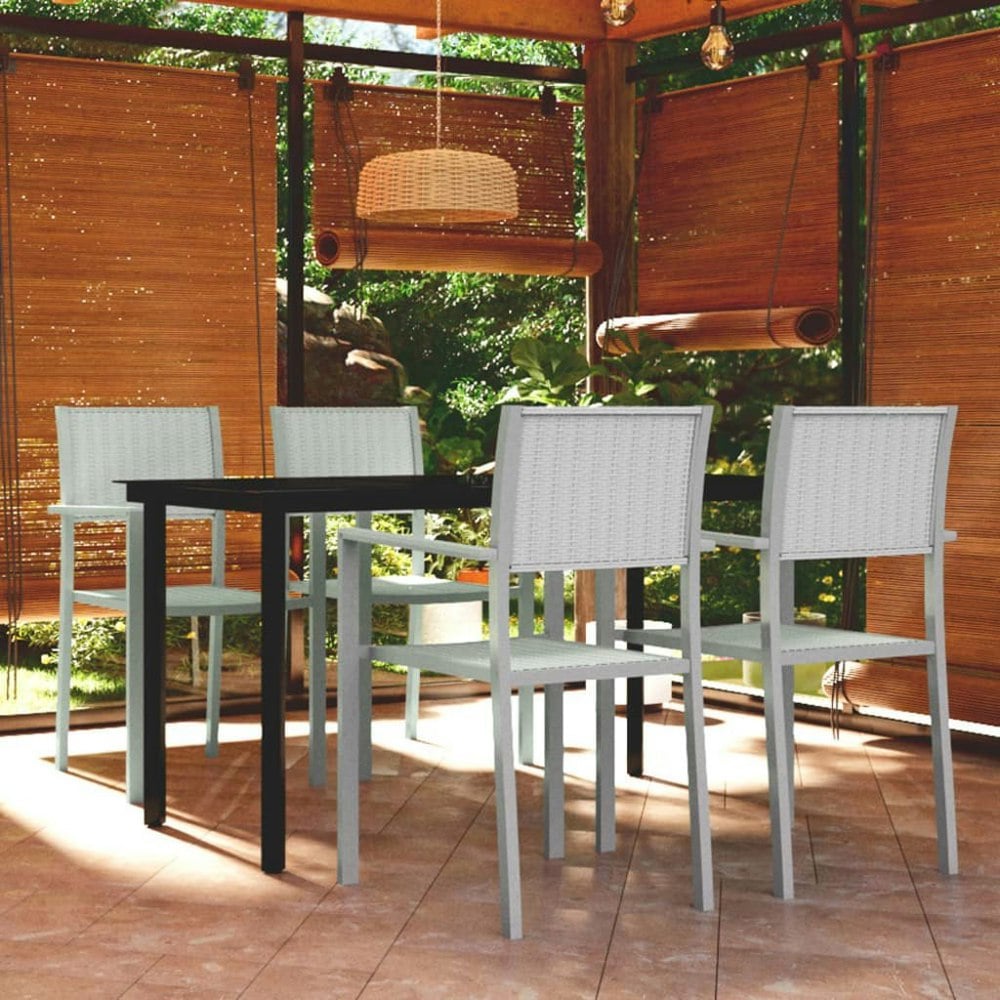 Berkfield 5 Piece Garden Dining Set White