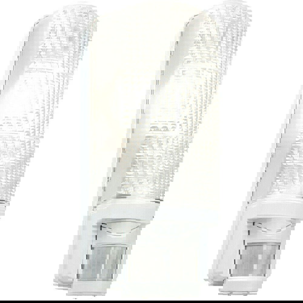 WHITE IP44 Outdoor Wall Bulkhead Light & 10m PIR Motion Sensor 60W E27 Edison Loops