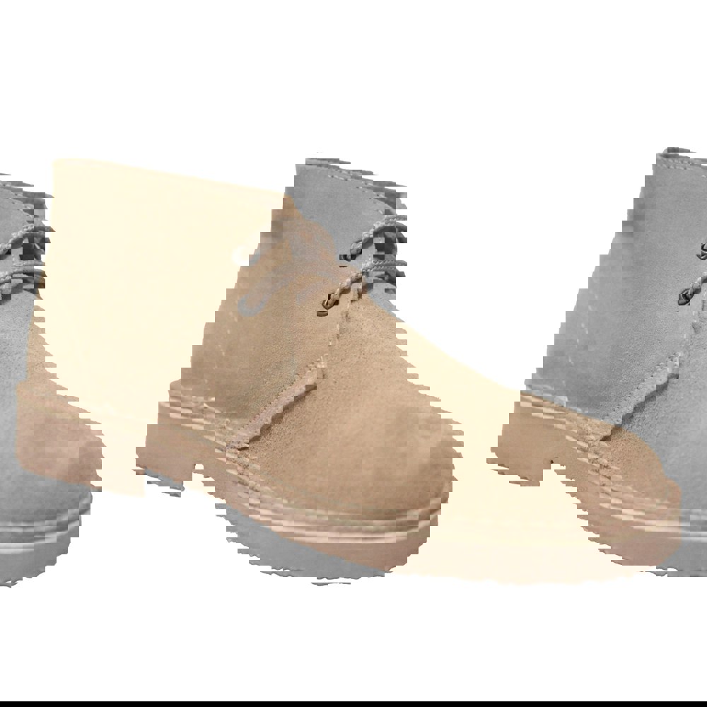 Roamers Men's Real Suede Unlined Desert Boots - Stone
