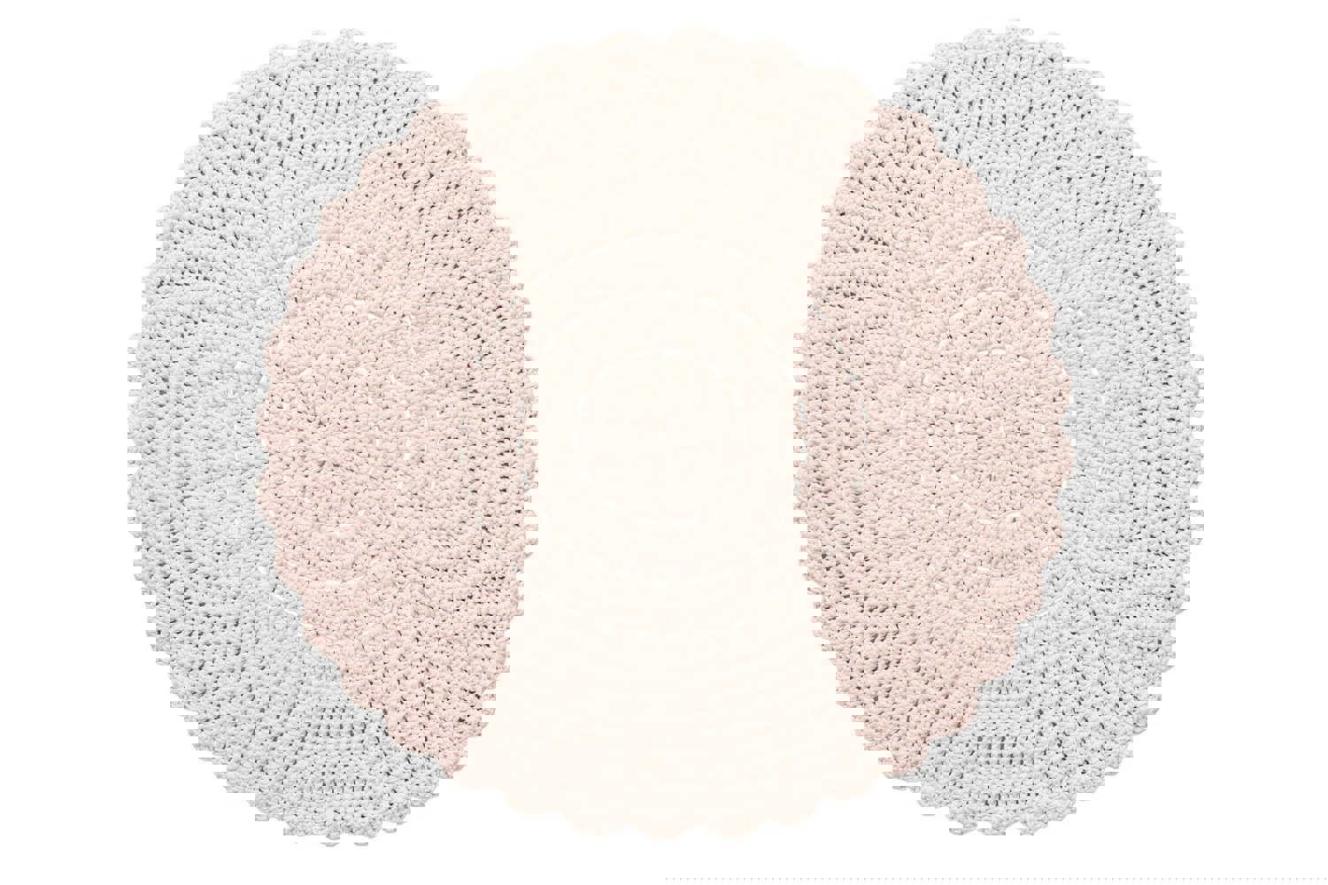 Doily rug POWDER PINK - Zuri House