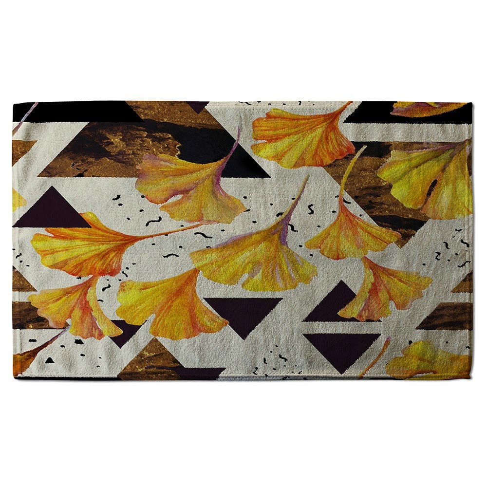 Benjamin Tate Design Orangle Flowers and Triangles (Bath Towel)