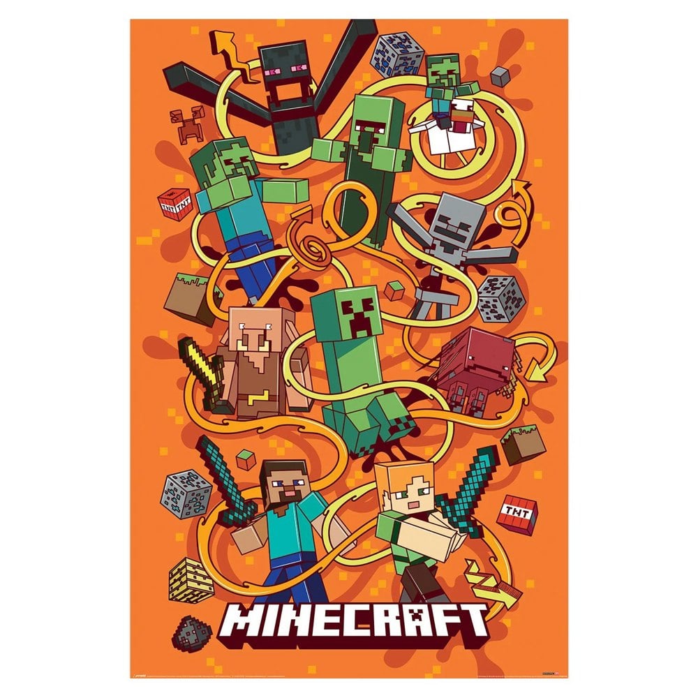 Minecraft Funtage Montage Maxi Poster - Multicoloured