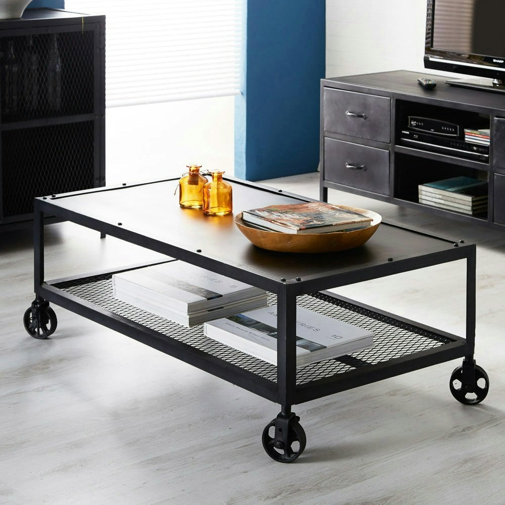 IH Design Maren Dark Metal Coffee Table