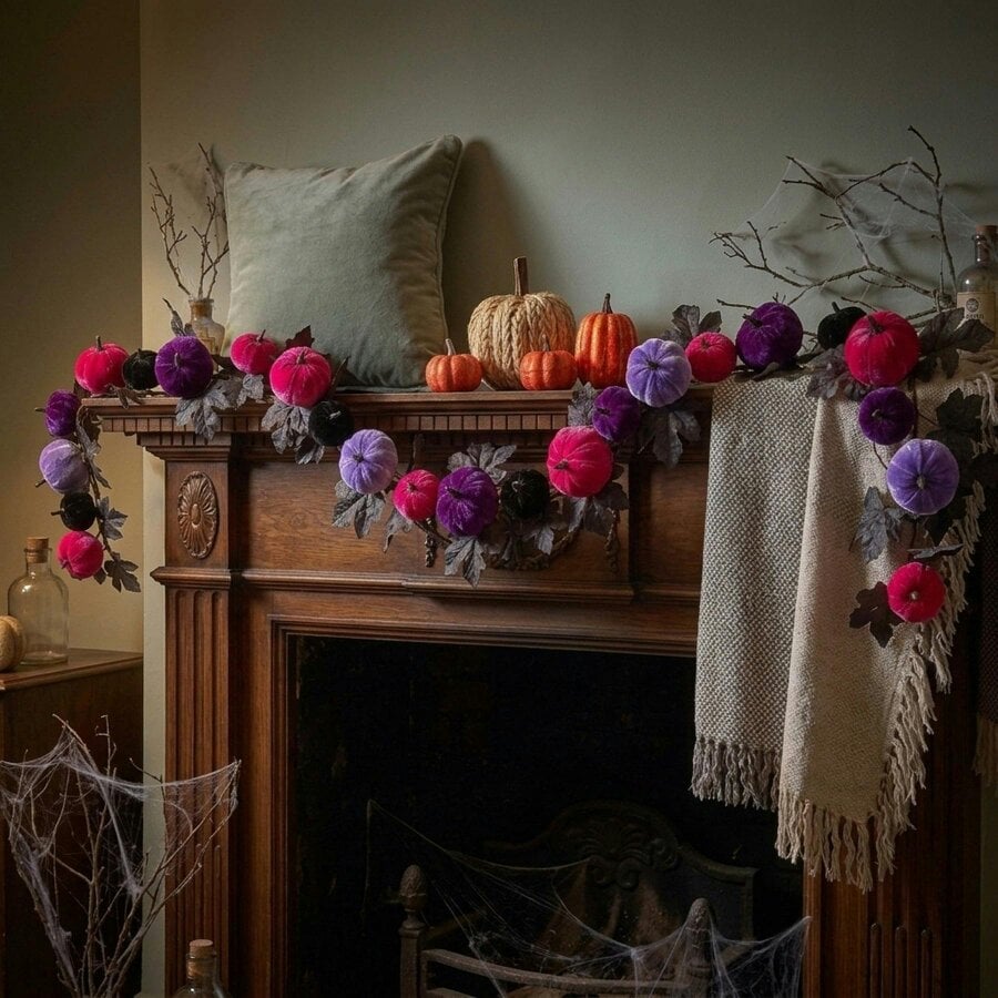 Garden Greatness Halloween Violet Pumpkin Garland