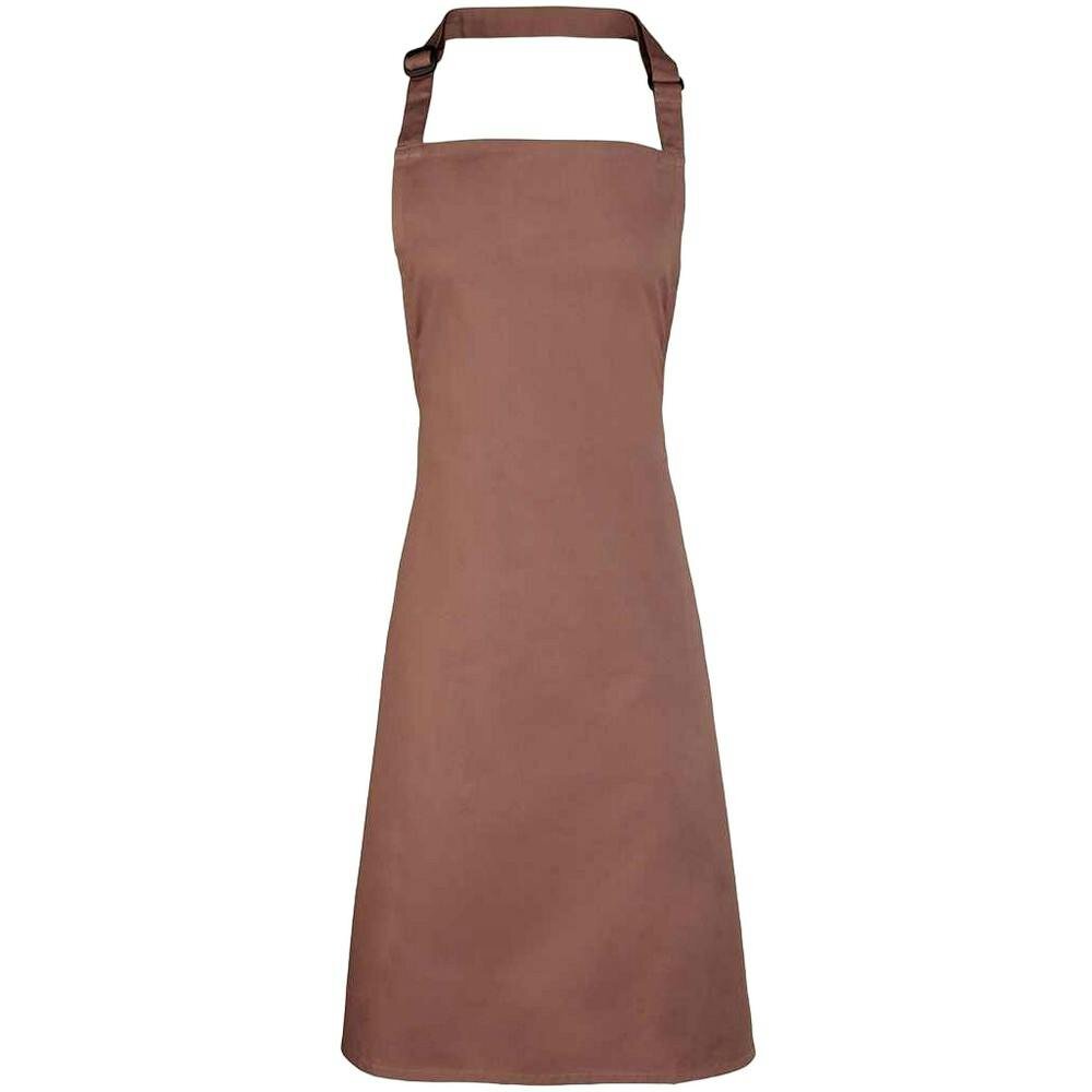 Premier Unisex Adult Colours Full Apron - Mocha - One Size - Mocha - 100% Mixed