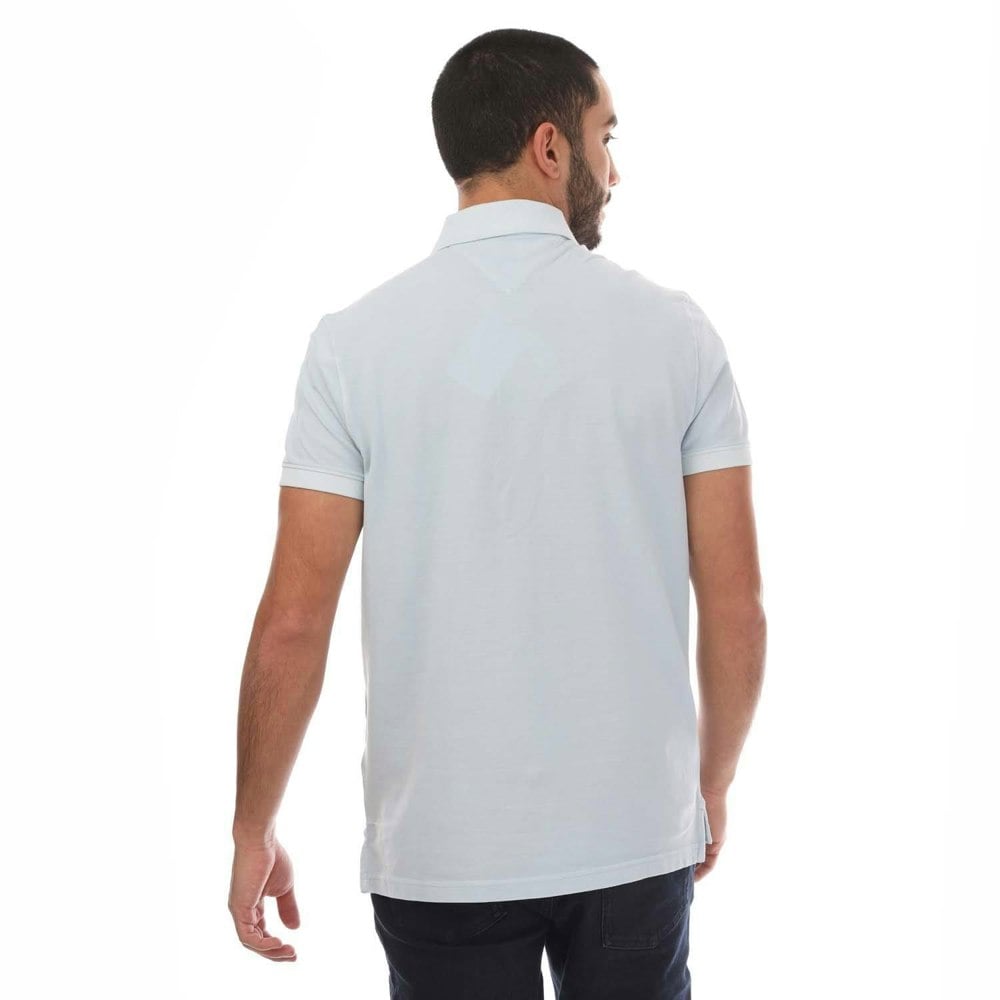 Tommy Hilfiger Mens Garment Dyed Regular Polo Shirt - White