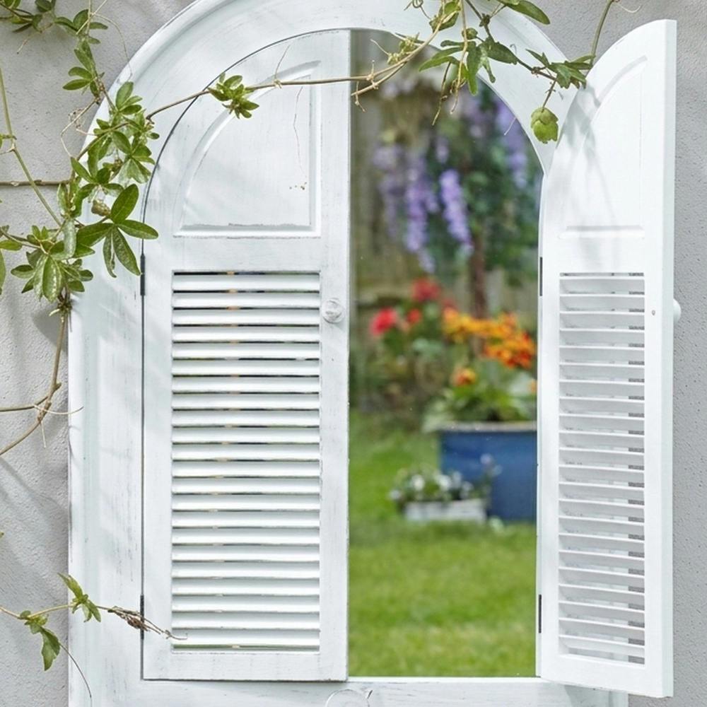 Garden Greatness Louvre Classic Shutter Garden Mirror