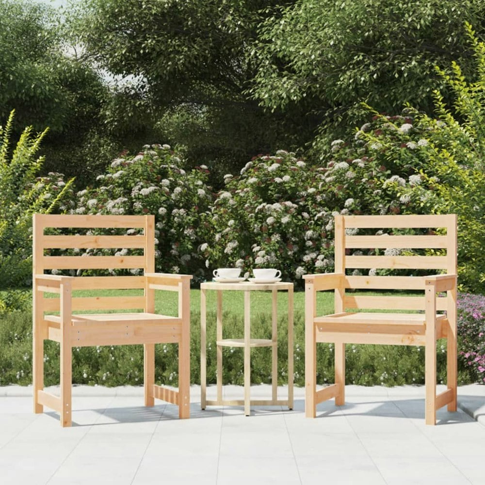 Berkfield Garden Chairs 2 pcs 60x48x91 cm Solid Wood Pine