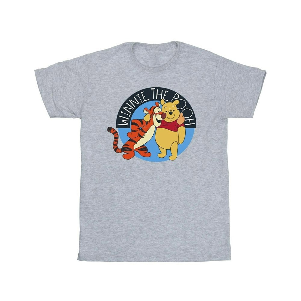 Disney Mens Winnie The Pooh With Tigger T-Shirt - Sports Grey