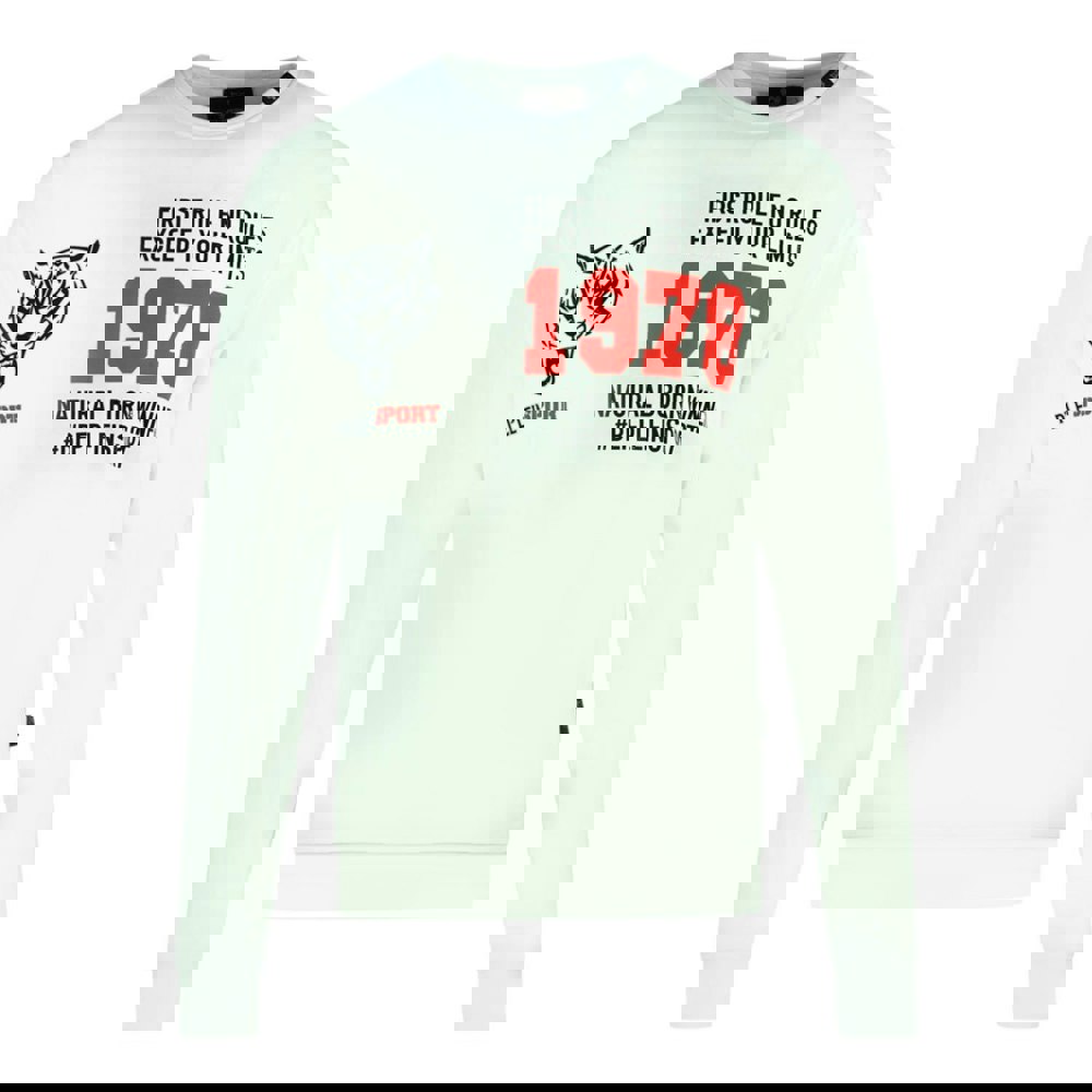 Plein Sport Black Natural Born Winner Logo White Jumper S