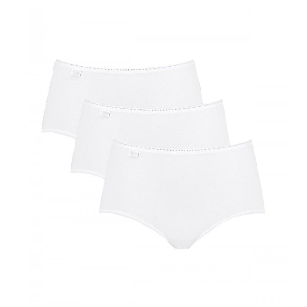 Sloggi 24/7 3-Pack Cotton Lace Midi Brief, White