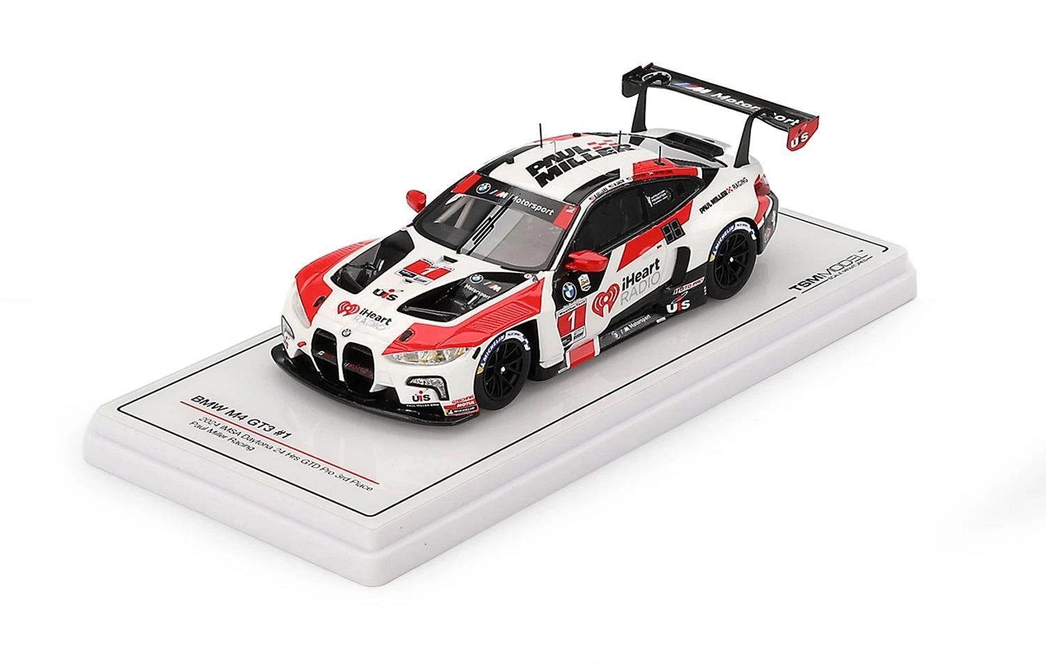 MCSlots BMW M4 GT3 #1 Paul Miller Racing 2024 IMSA Daytona 24Hrs GTD Pro 3rd Place 1:43 Scale TSM430786