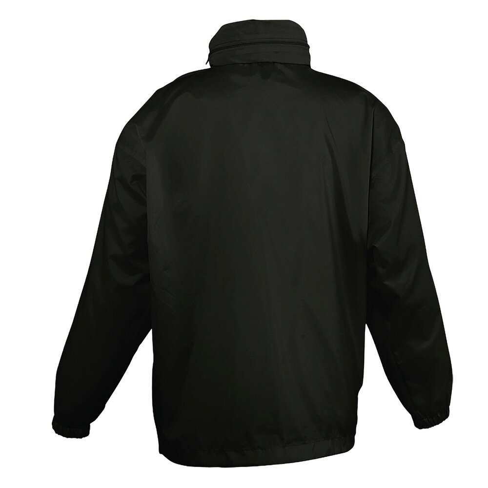 SOLS Kids Unisex Surf Windbreaker Jacket (Water Resistant And Windproof) - Black