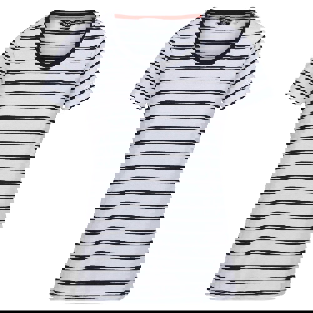 Regatta Women's Filandra VIII Stripe T-Shirt - White/Navy