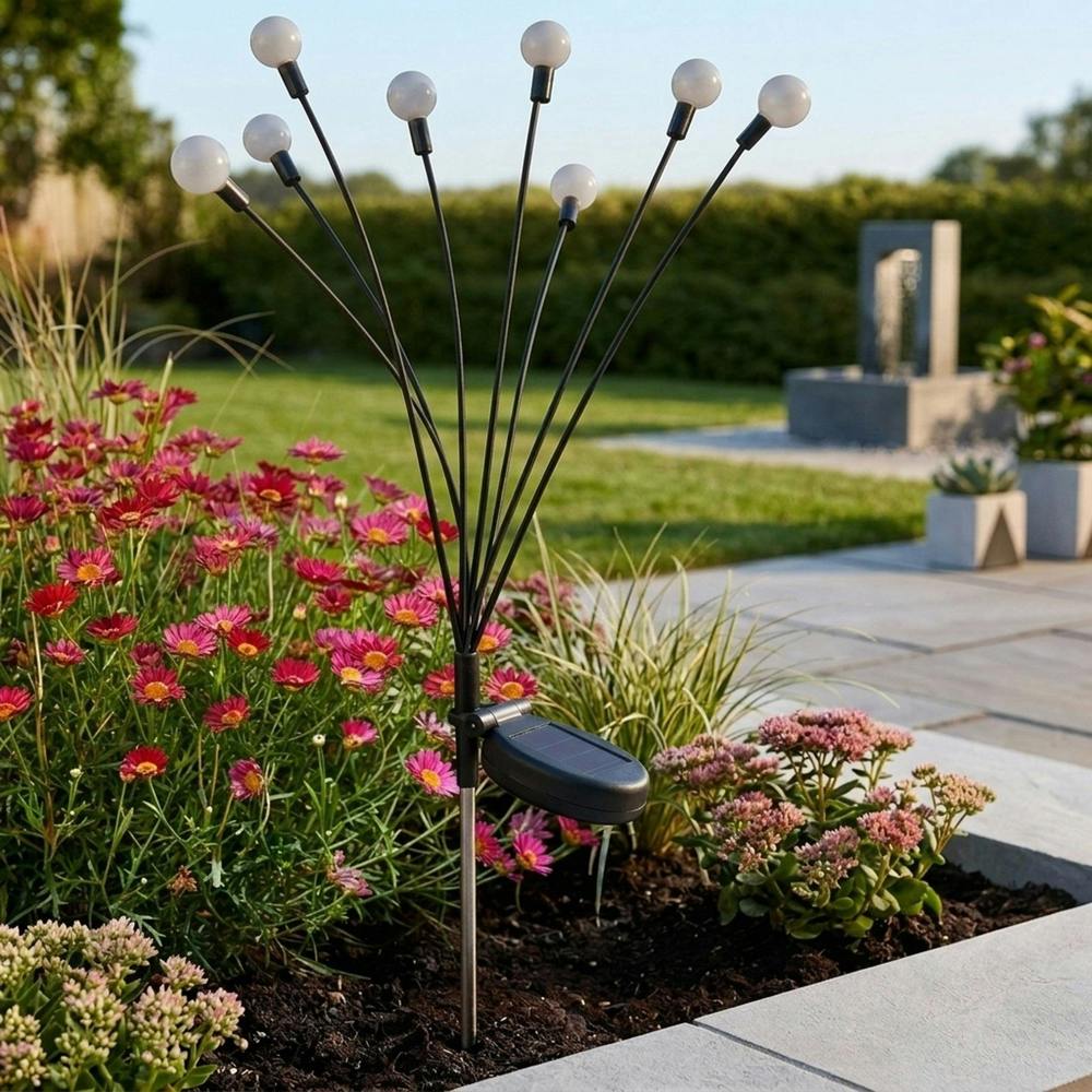 Garden Greatness 8-Stem GloGlobes Swaying Solar Stake Light