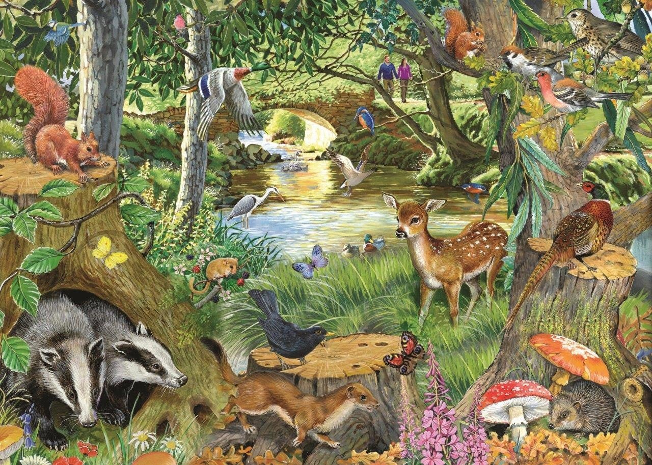 The House of Puzzles, Riverside Glade - BIG 500 Piece Jigsaw Puzzle