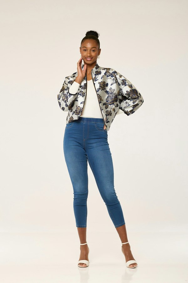 Lioness by TF The Flowery Nadine Jacket - Blue & Cream