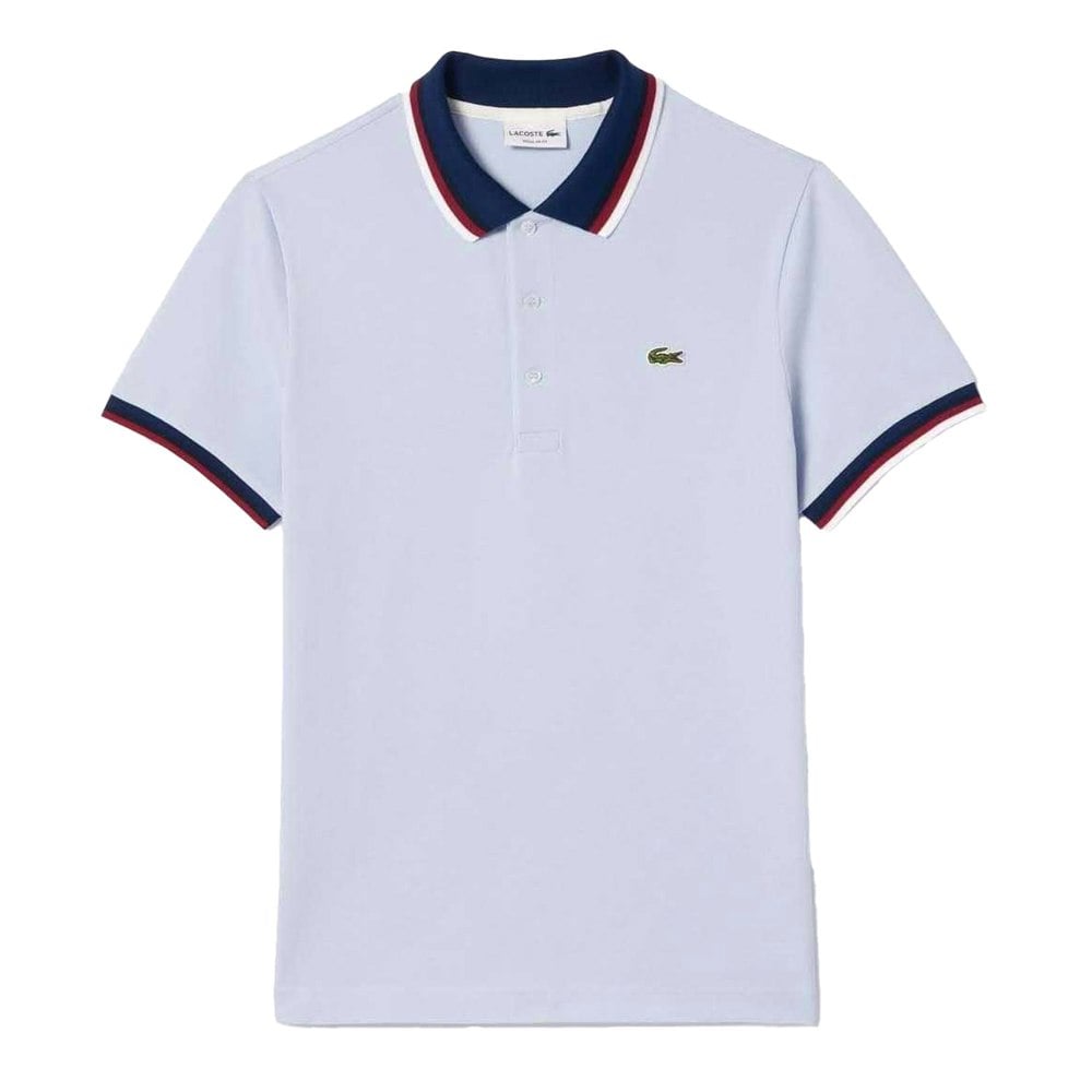 Lacoste Mens Mini Pique Stretch Regular Polo Shirt - Blue