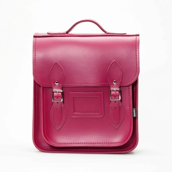 Zatchels Handmade Leather City Backpack - Magenta