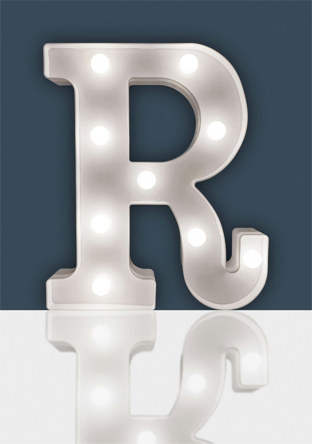 Letter R Light Box St Helens Battery Operated 3D LED Letter R Light | Rackhams