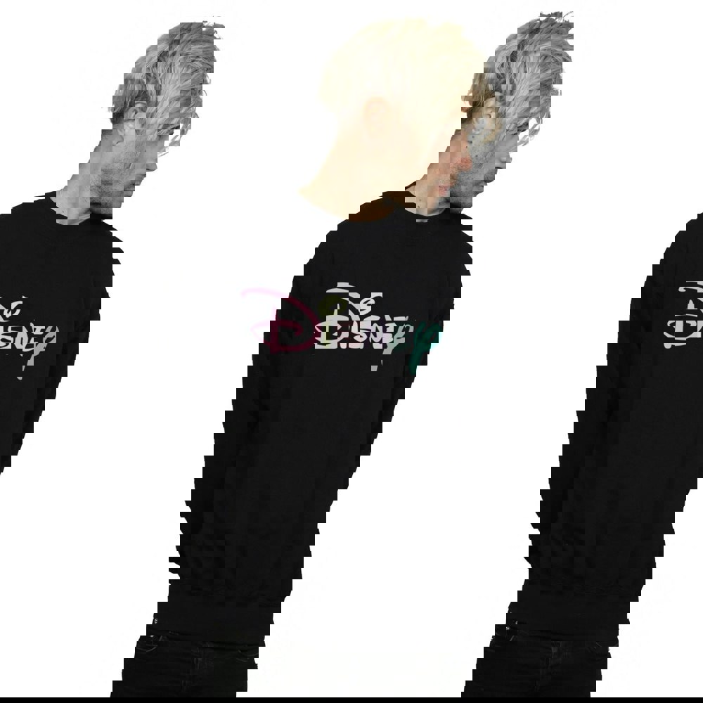 Disney Mens Pastel Logo Sweatshirt - Black
