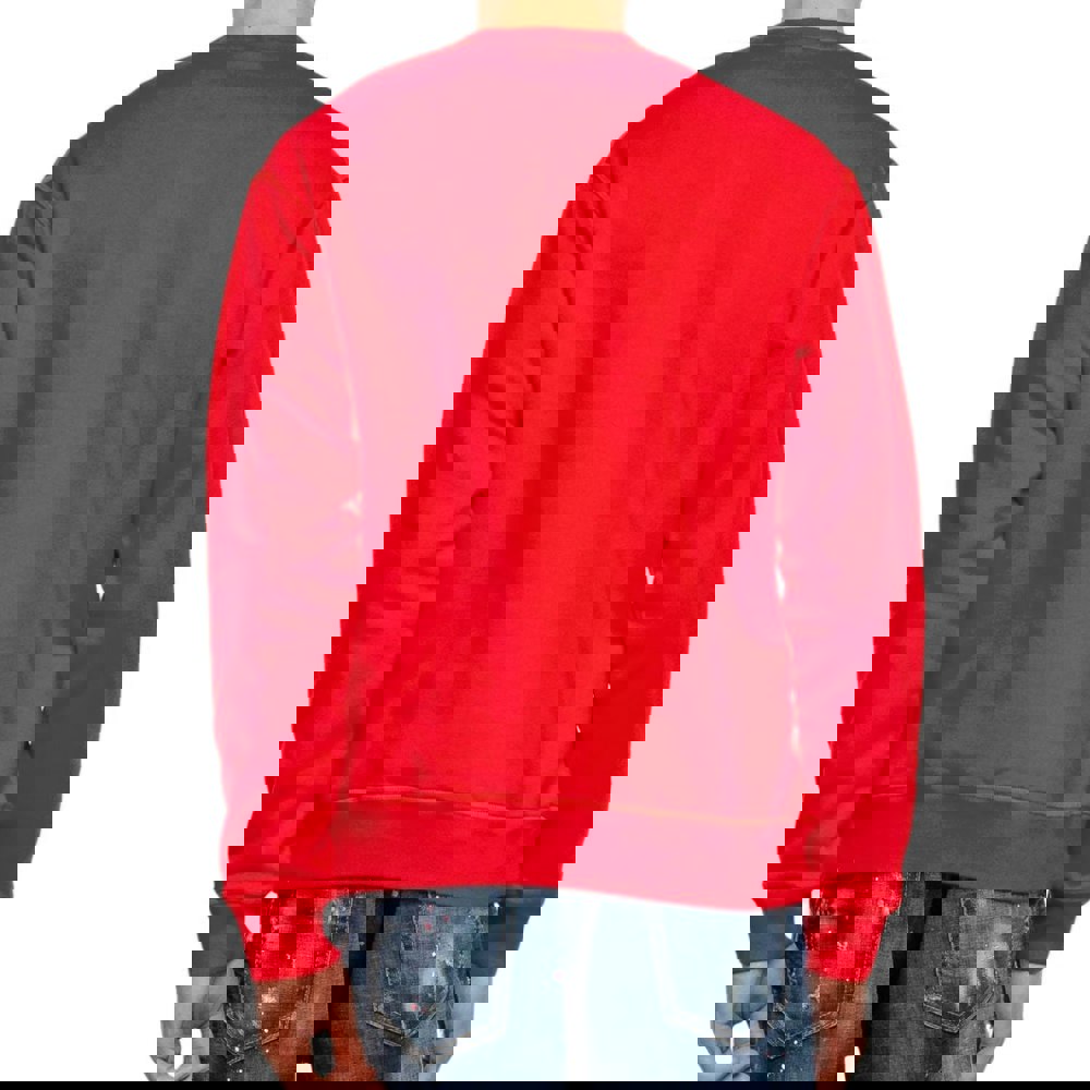 Dsquared2 Block Icon Logo Cool Fit Red Sweatshirt XS