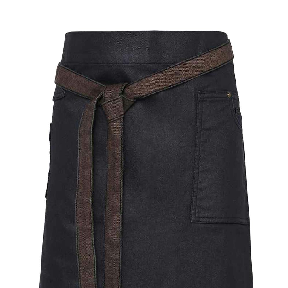 Premier Division Waist Apron - Black/Tan Denim
