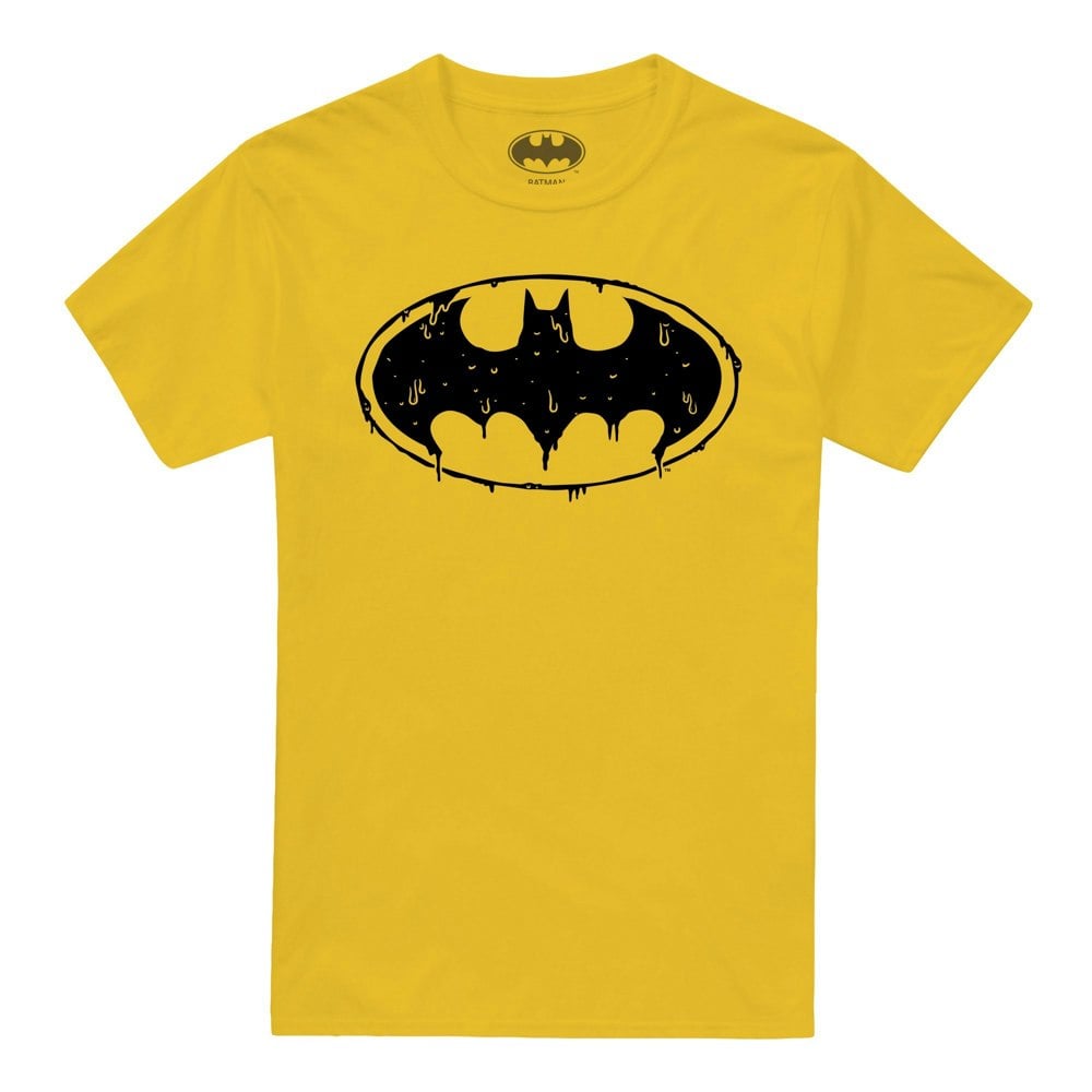Batman Mens Slime Logo T-Shirt - Daisy Yellow