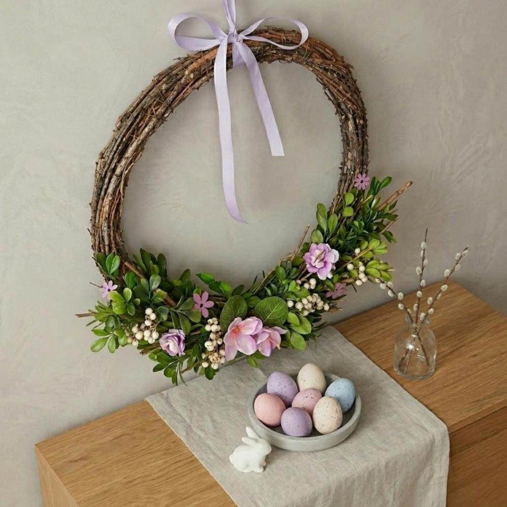 Garden Greatness Springtime Hanging Peony Floral Wreath