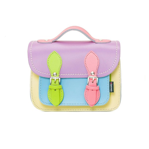 Pastel Kaleidoscope Leather Micro Satchel - Micro Satchel - Zatchels