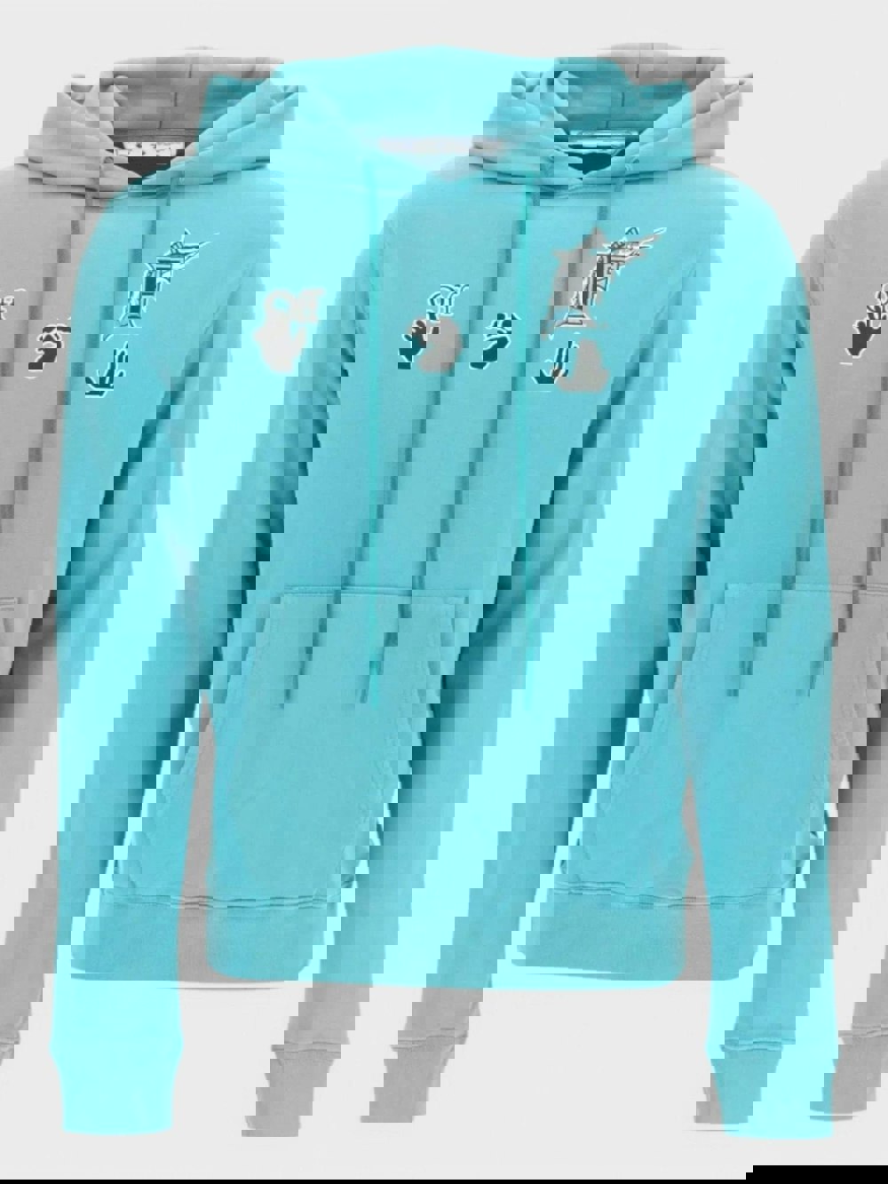 Off - White Mlb Miami Marlins Hoodie Lake Blue - Supplied FashionOFF WHITE