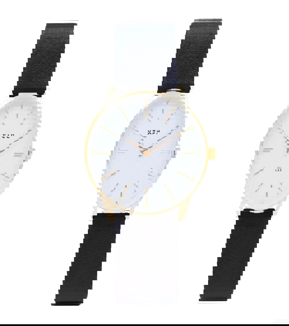Votch Gold & Black Watch | Solar Classic