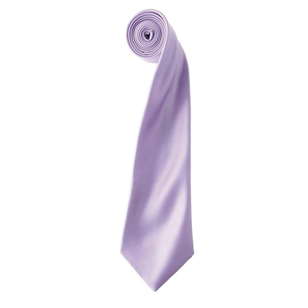 Premier Unisex Adult Colours Satin Tie - Lilac - Lilac - One Size