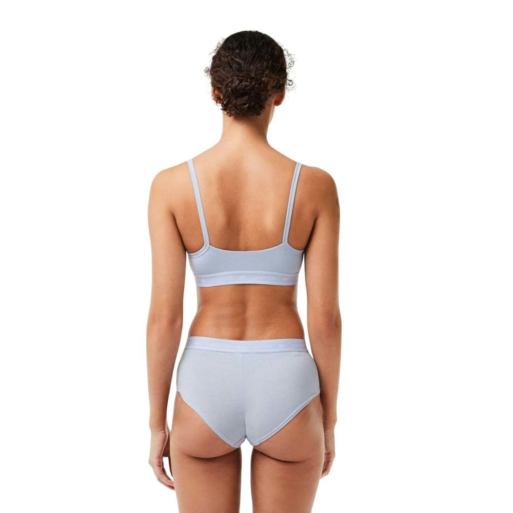 Lacoste Womens/Ladies Logo Cotton Stretch Bralette - Blue