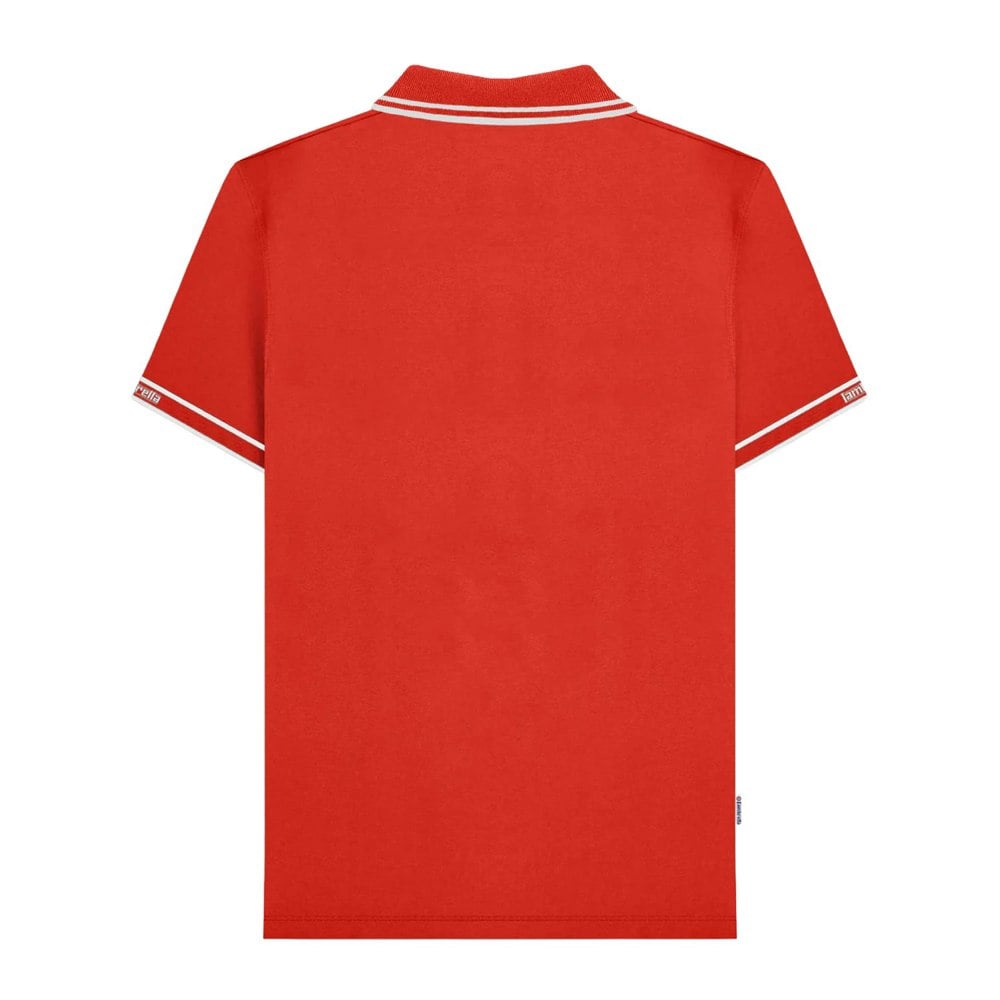 Lambretta Mens SS25 Branded Sleeve Polo Shirt - Red