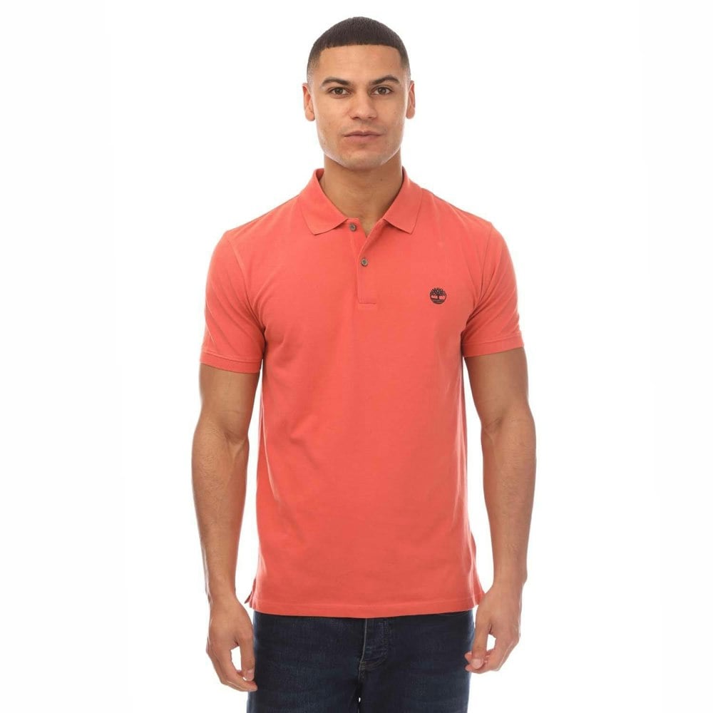Timberland Mens Merrymee River Polo Shirt - Coral