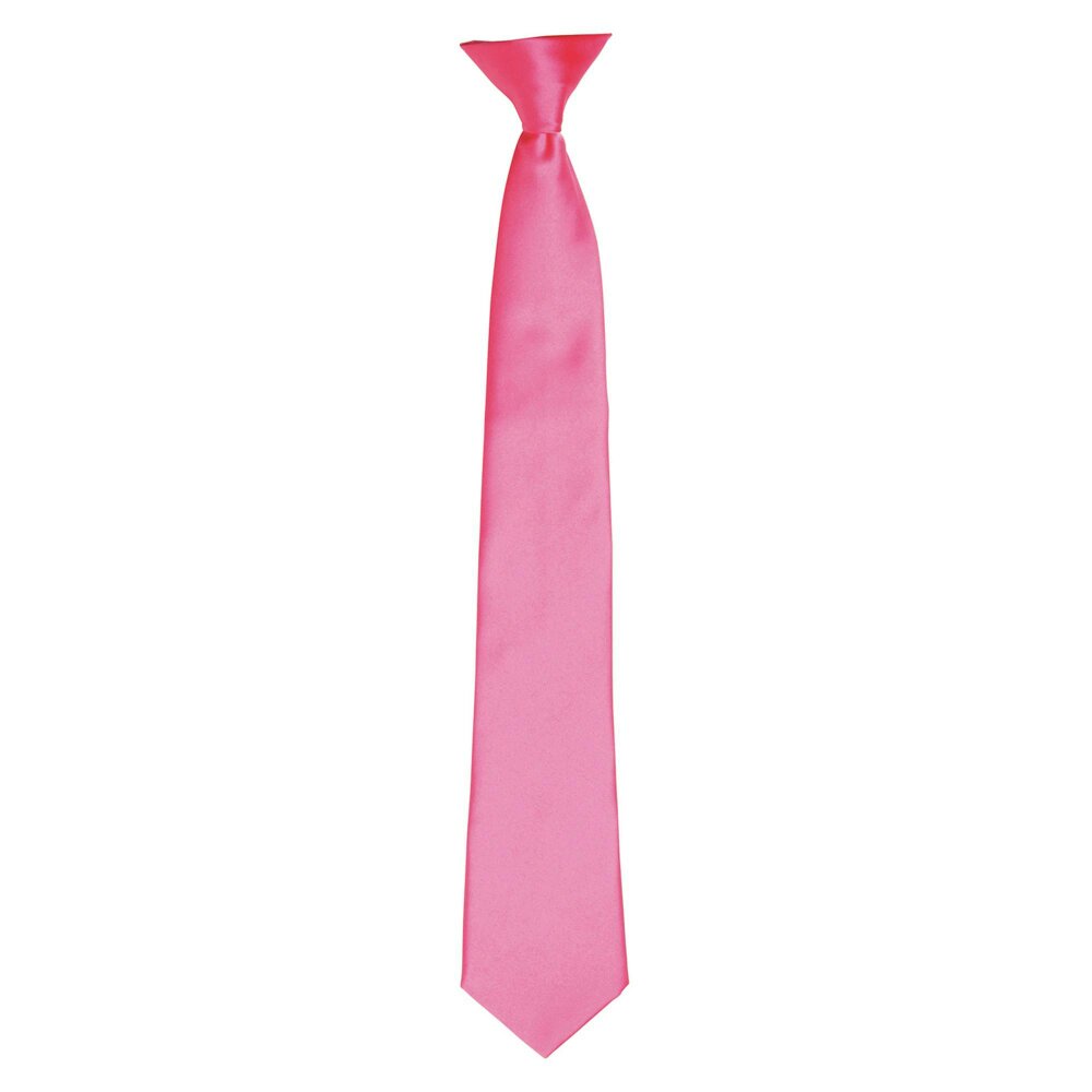 Premier Colours Mens Satin Clip Tie - Fuchsia - Fuchsia - One Size