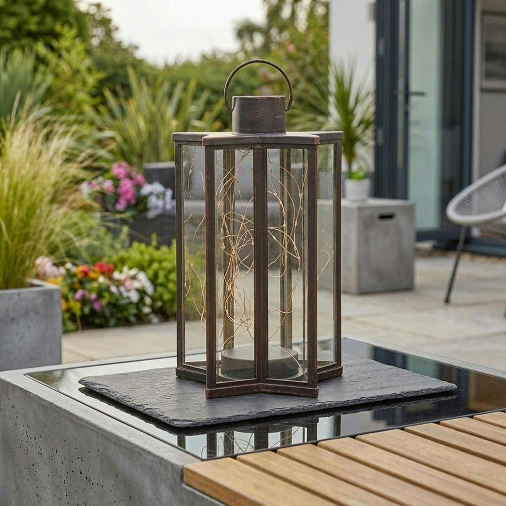 Garden Greatness Bronze Effect Firefly Star Garden Lantern