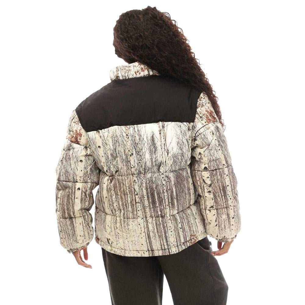 Timberland Womens/Ladies Graphic Print Puffer Jacket - Black/Off White
