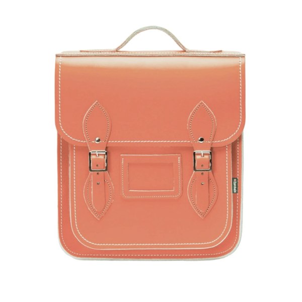 Zatchels Handmade Leather City Backpack - Coral