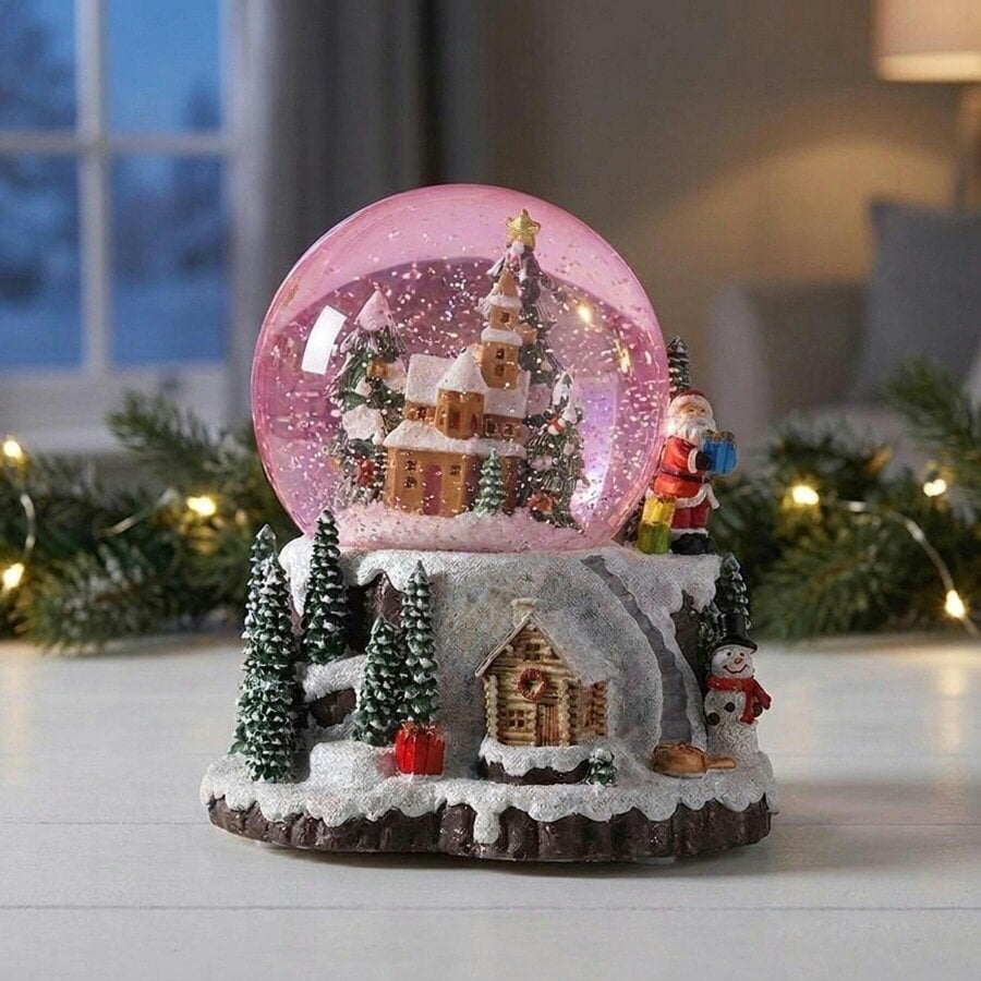 Garden Greatness Light Up Musical Village Snowglobe 