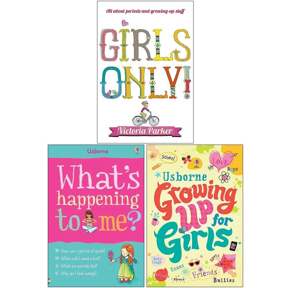 Girls Only, Whats Happening to Me Girls, Growing Up for Girls 3 Books Collection Set