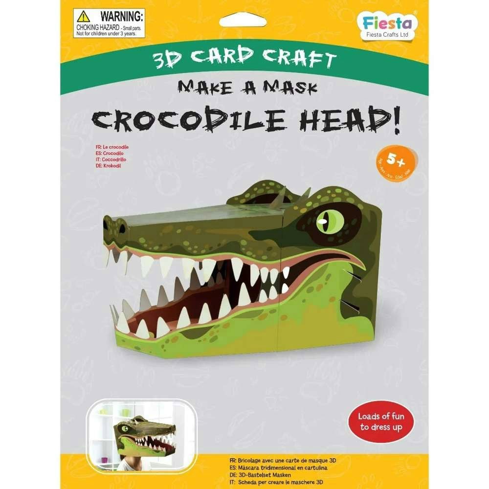Fiesta Crafts Crocodile 3D Mask Card Craft