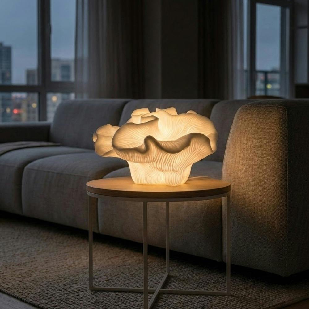 Garden Greatness Natural Rose Coral Table Lamp